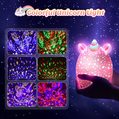 Dinosaur Egg Night Light for Kids Bedroom – 3-in-1 Projector Lamp Safe for Toddlers and Boys Ages 3-12