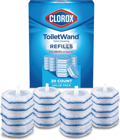 disposable scrubbing heads preloaded with clorox disinfecting cleaner