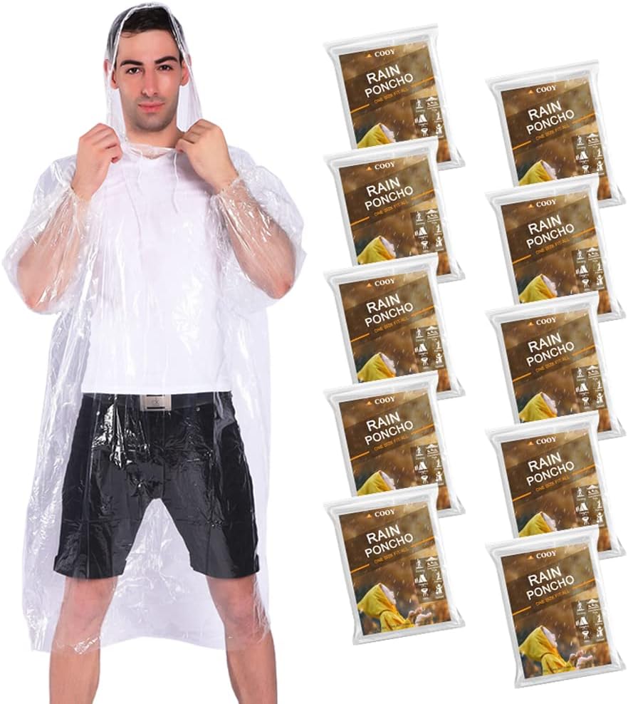 disposable single-use rain poncho design