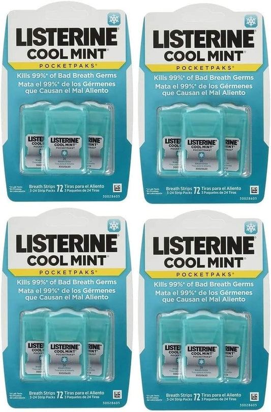 dissolvable breath strip format — no liquid, no rinsing required
