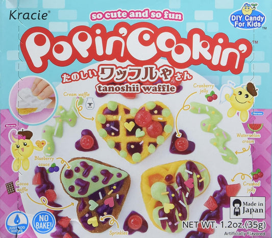 diy waffle-shaped jelly candy kit made by adding water to flavored powders and using included molds