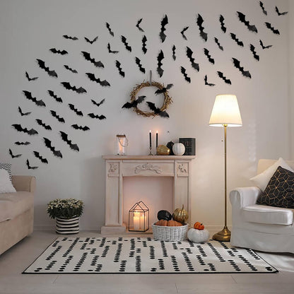DIYASY Halloween Bat Wall Decor 120 Pcs Safe DIY Craft Kit for Kids Bedroom Nursery and School Party Projects