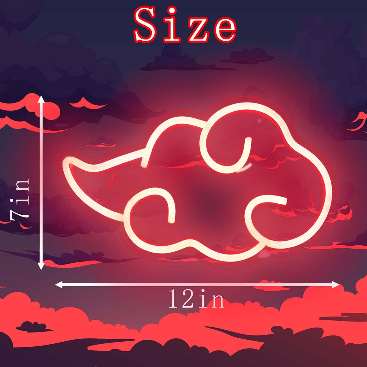 Dleouly LED Cloud Neon Light – Modern Living Room Aesthetic Piece, Sunset Color Ambient Wall Lighting with Memory Dimming