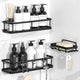 Black - 3-Piece Set (2 Caddies, 1 Soap Holder)