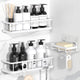 White - 3-Piece Set (2 Caddies, 1 Soap Holder)