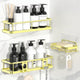 Gold - 3-Piece Set (2 Caddies, 1 Soap Holder)
