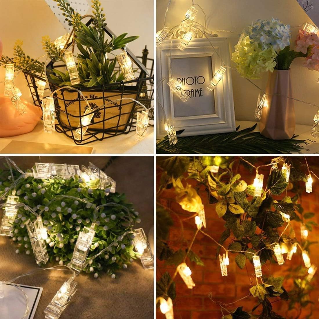 Dopheuor LED Photo Clip Lights – Living Room Aesthetic Accent for Polaroids and Memories