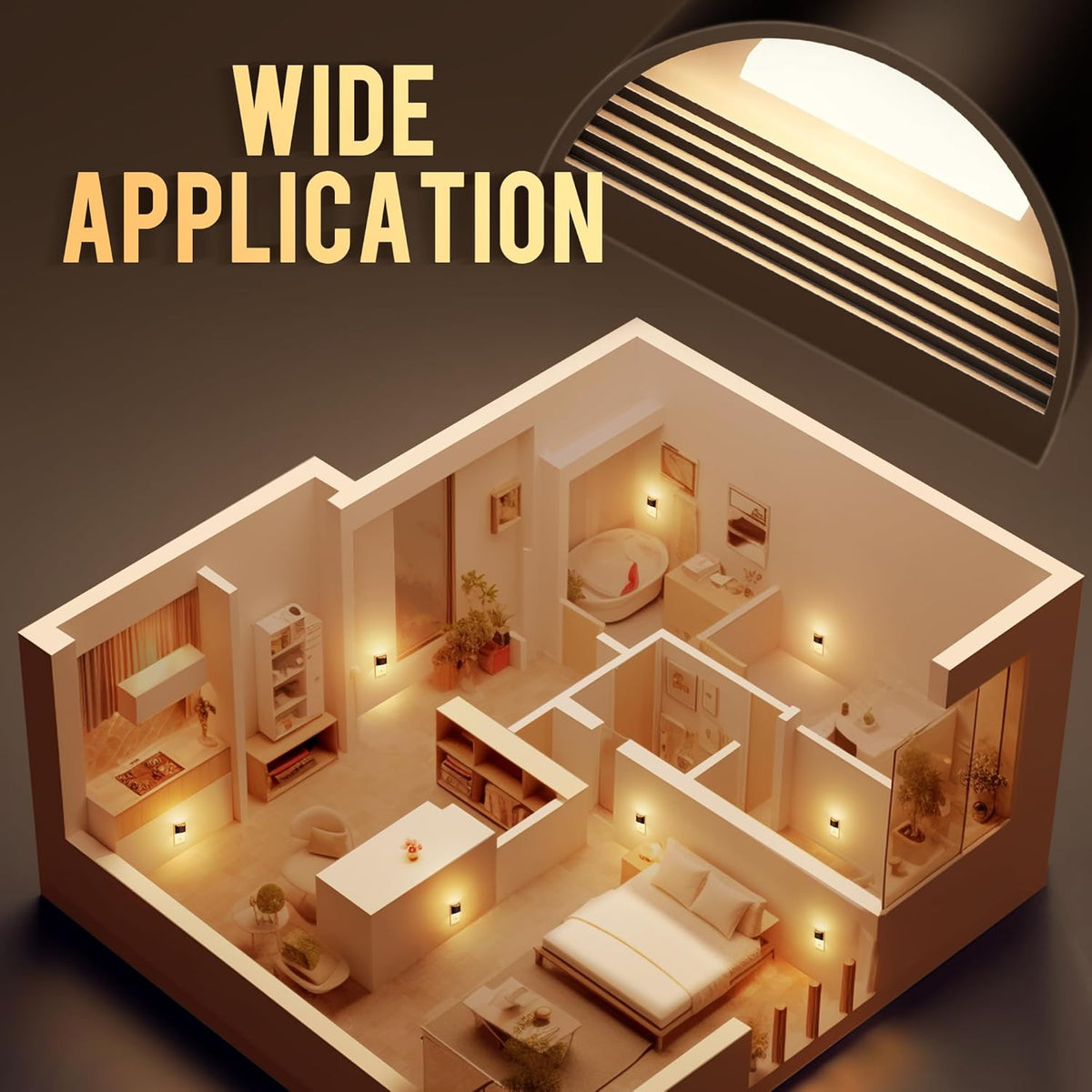 DORESshop LED Night Light – Calming Warm Glow for Bedtime Wind Down Routine, Bedroom and Reading Nook