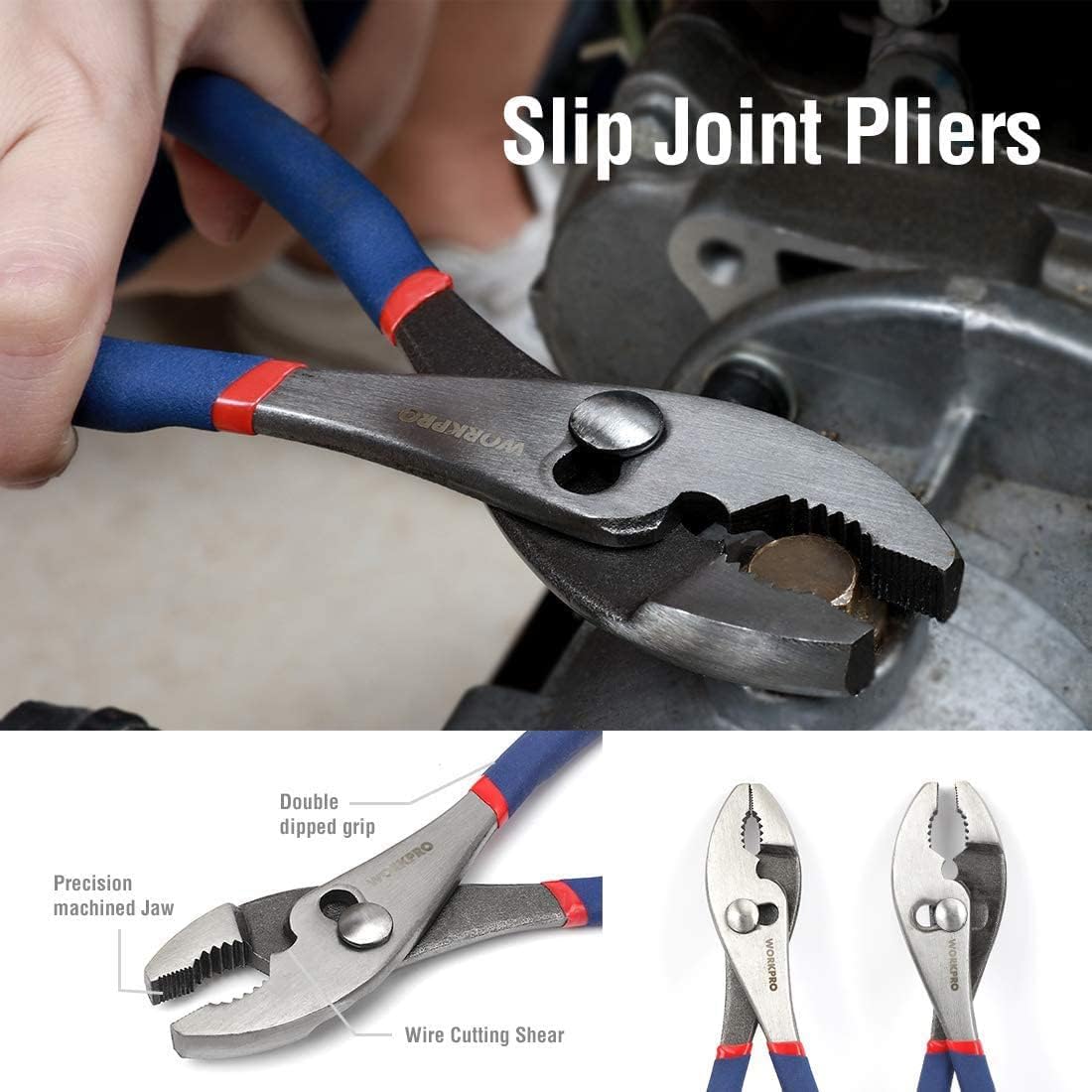 double plastisol-dipped ergonomic handles for anti-slip comfort grip