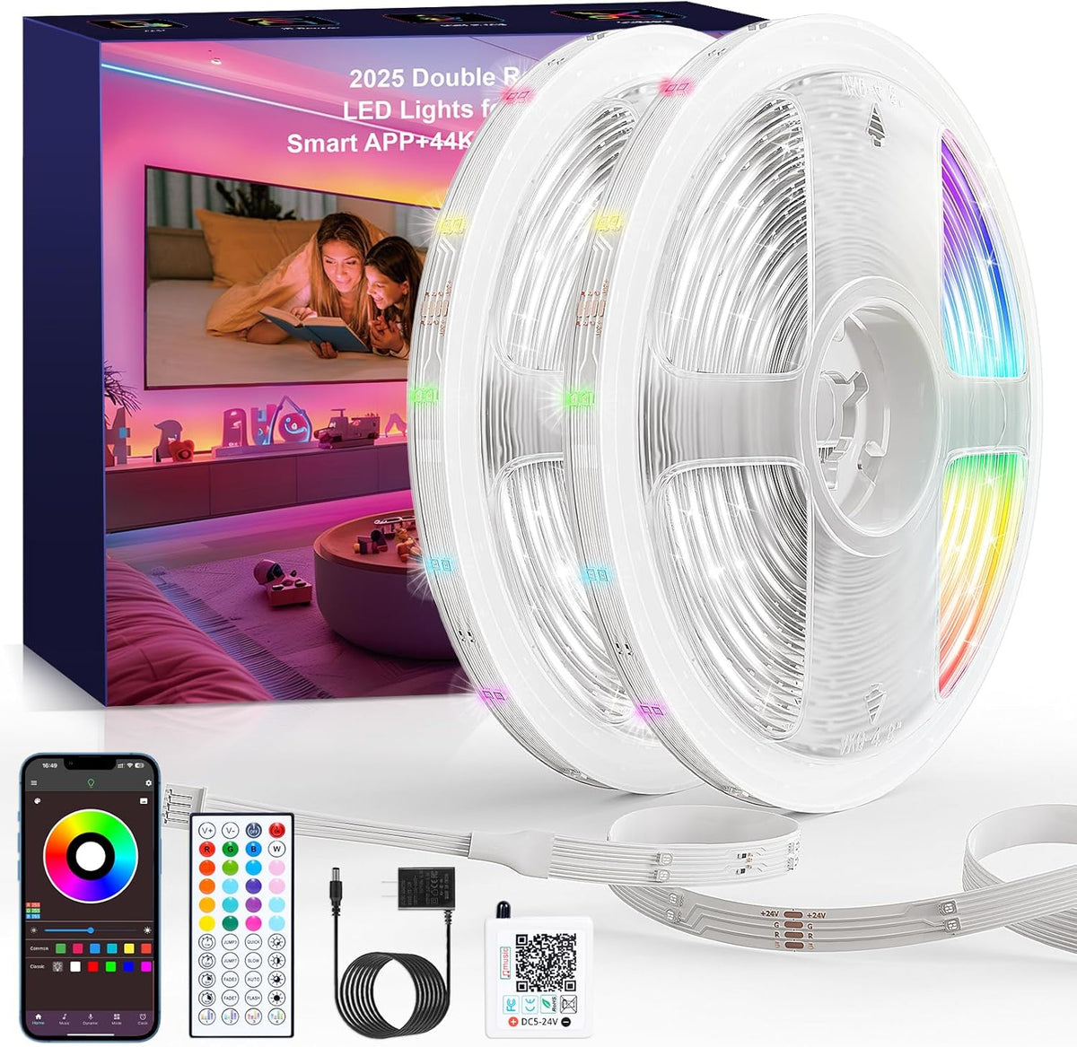 double-row 960 led chip design with 16 million rgb color changes