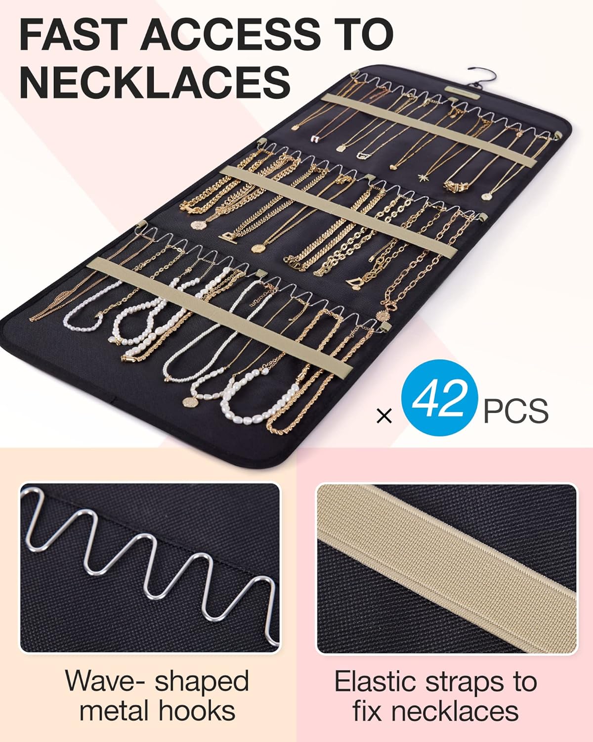 double-sided 360-degree rotating hanger for full access