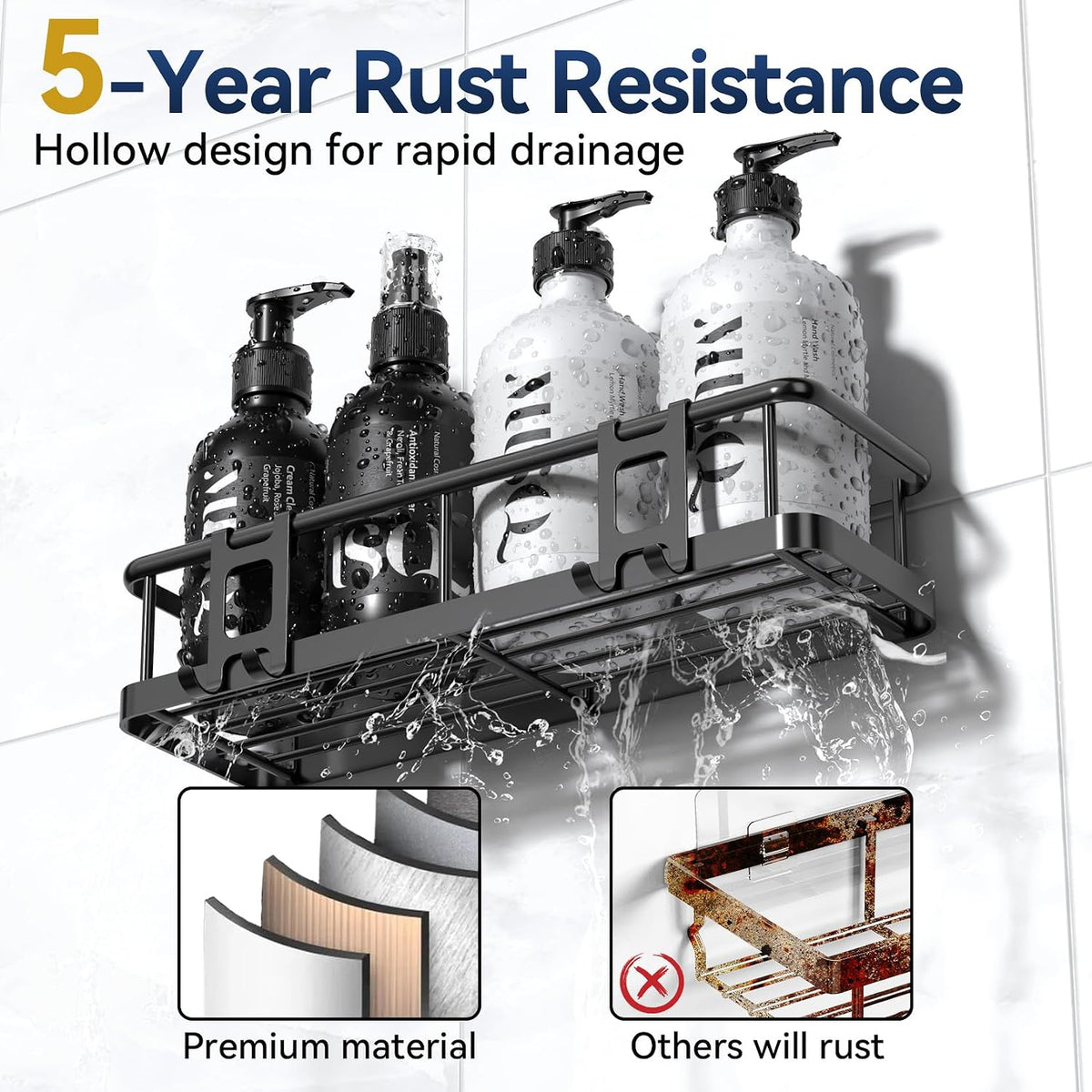 double-stack adhesive pads rated to hold 40 pounds