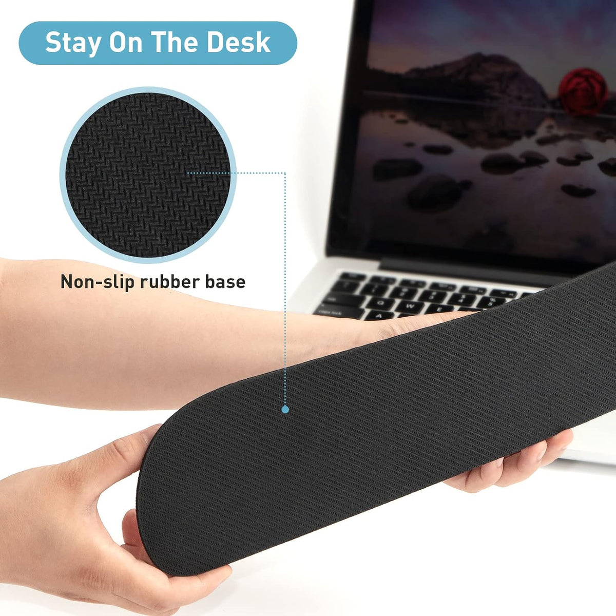 double-stitched flat edges that prevent rolling or splitting