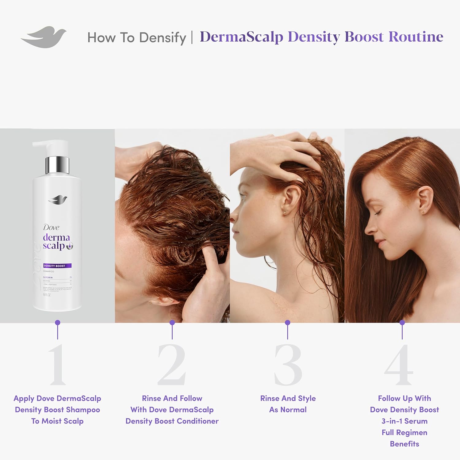 Dove Derma Scalp Density Boost Shampoo – Thoughtful Birthday Gift for Her, Vegan Hair Density System