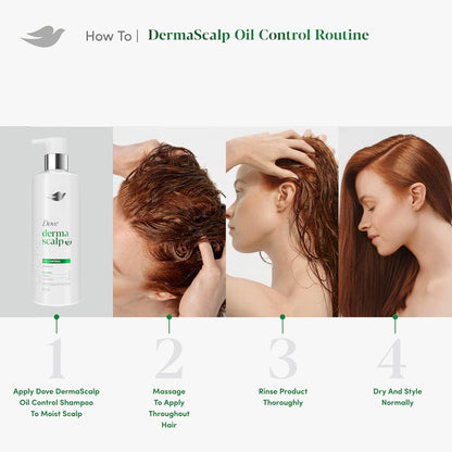 Dove Derma Scalp Oil Control Shampoo – One-Bottle Oily Hair Solution for a Streamlined Shower Shelf