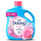 Downy Soft 2 in 1 Softener and Freshener Clean Breeze, Bulk 140 fl oz 2-Pack, Minimalist Laundry Solution Reducing Waste and Repetition