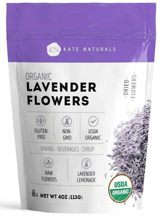 dried whole lavender buds in 4oz resealable package