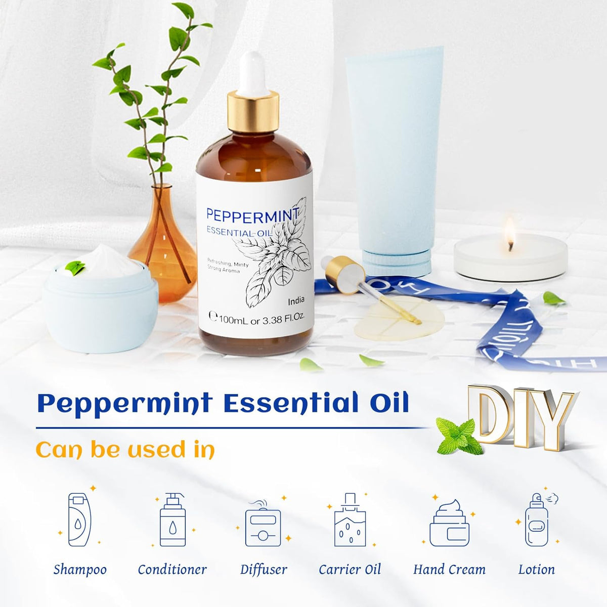 drop-proof bottle design with included 10ml travel bottle for portability