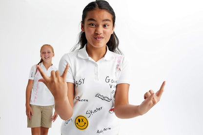 drop tail hem to keep shirt tucked during active school days