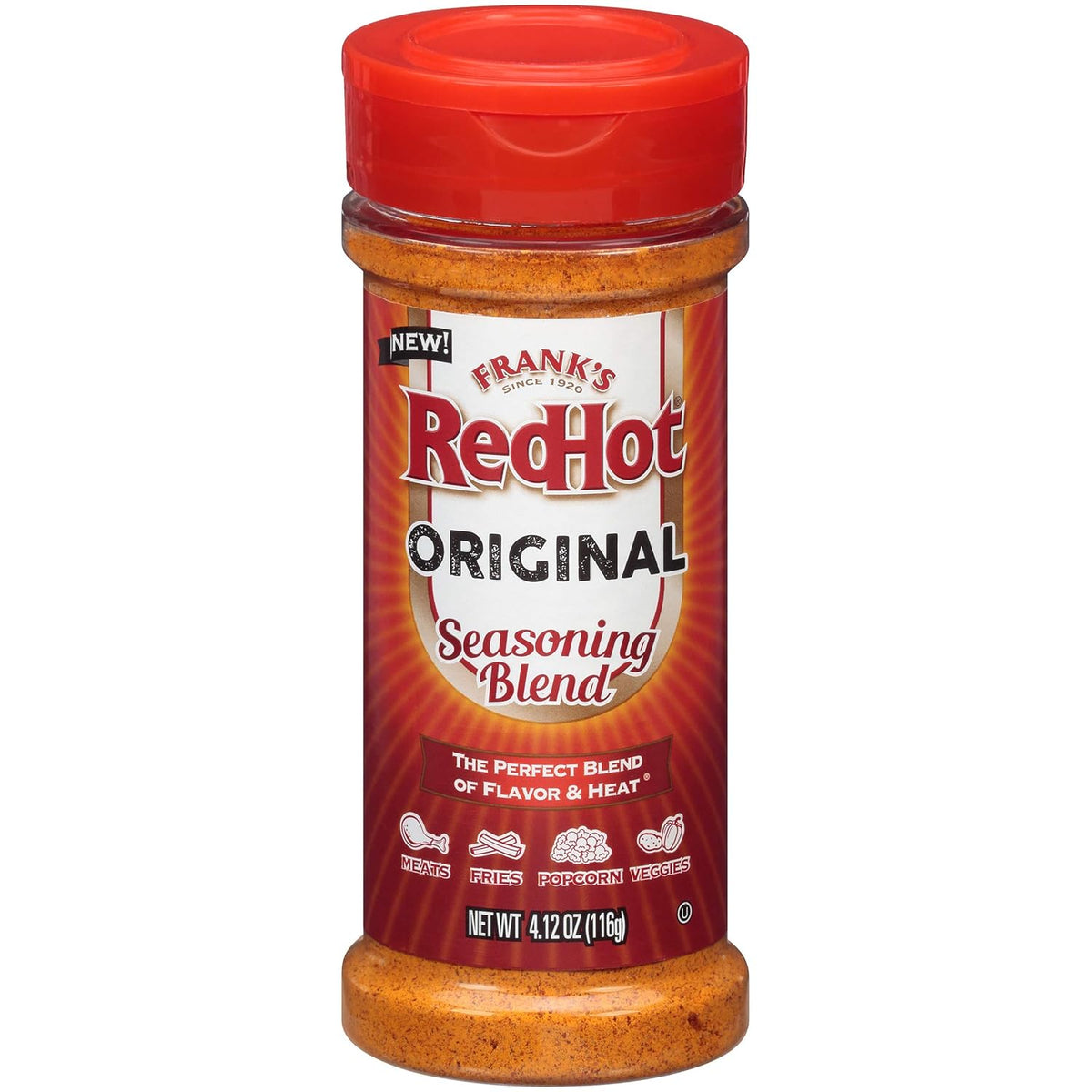 dry seasoning blend in a 4.12 oz shaker container for easy, mess-free application