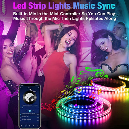 dual control: 44-key ir remote and bluetooth smartphone app