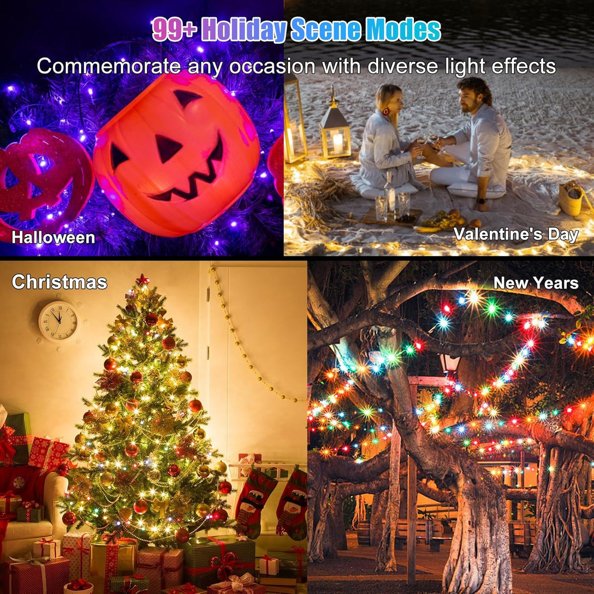 dual control via 'ideal led' app and included infrared remote with 99+ preset modes
