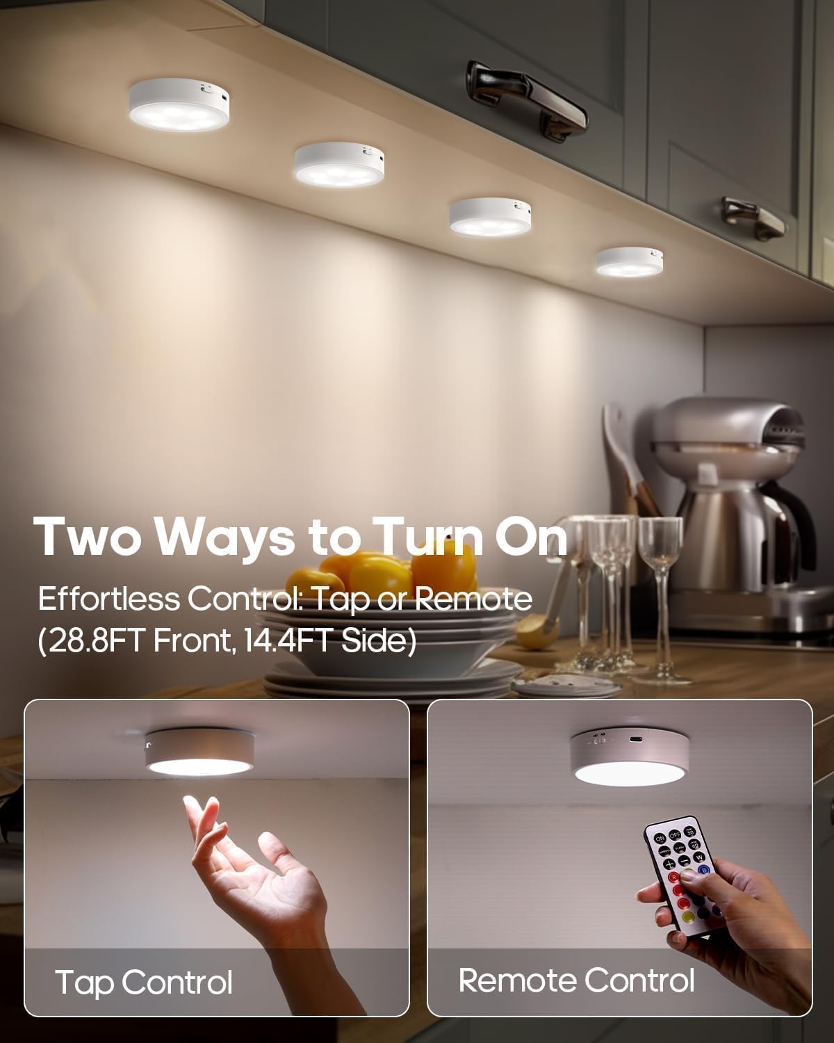 dual control via tap lens and infrared remote