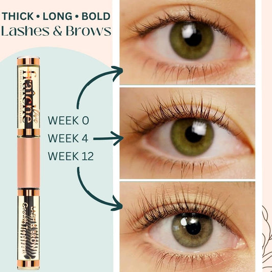 dual-ended eyeliner-style mascara tube applicator for mess-free lash and brow application