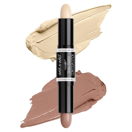 dual-ended stick with contour shade on one end and highlighter on the other