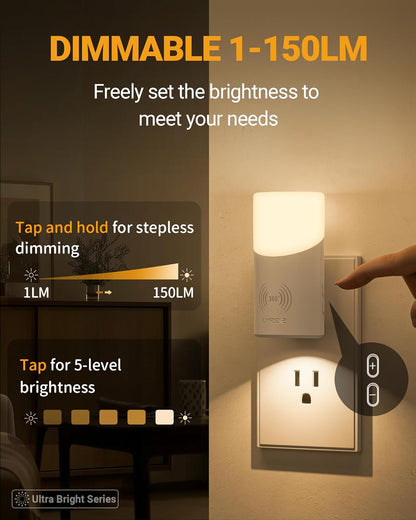 dual light source cylindrical design emitting up and down