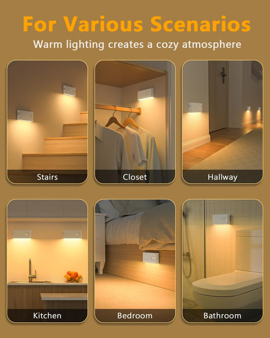 dual modes: motion sensor (up to 2 months per charge) and always-on (16 hours)