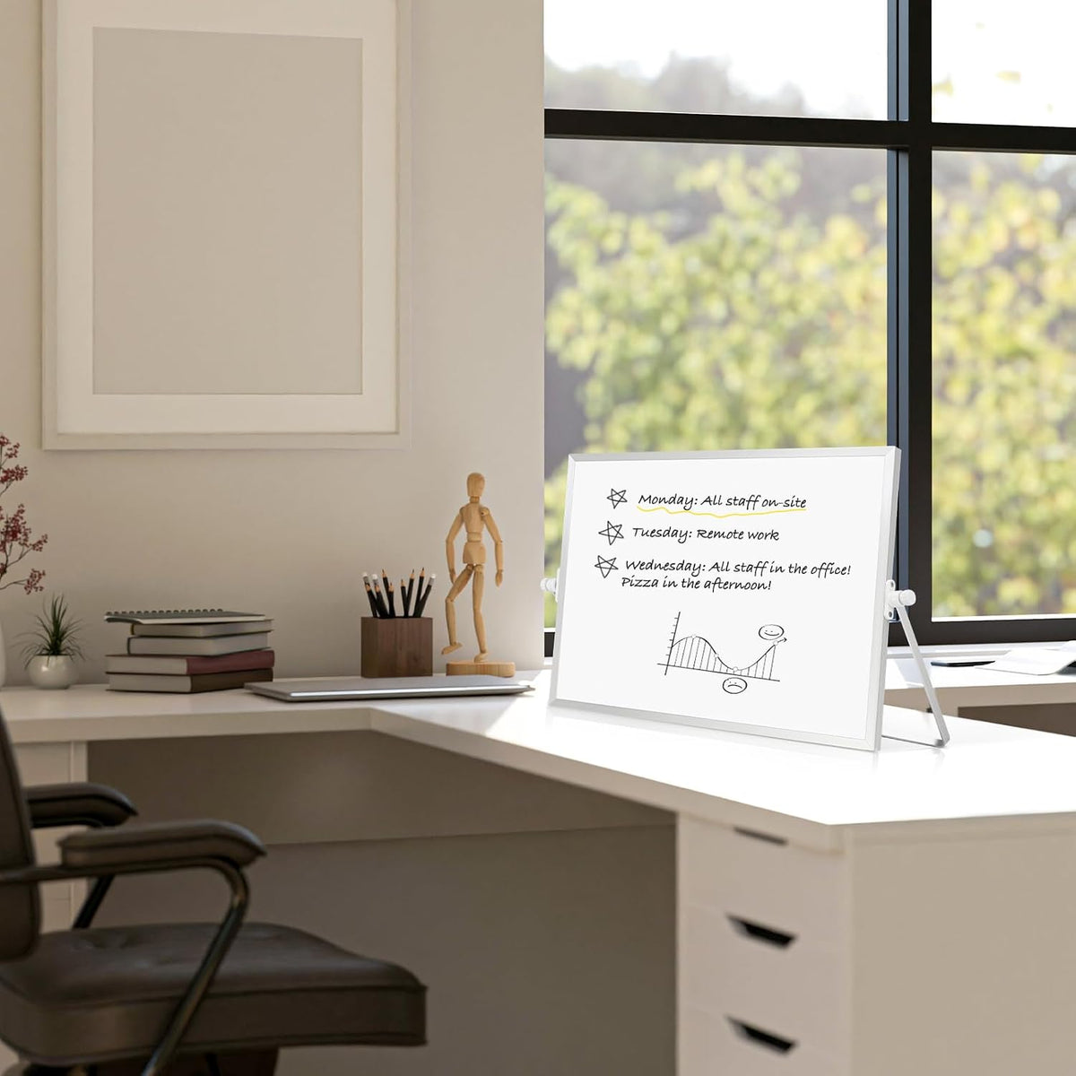 dual mounting options: freestanding on stand or wall-hung