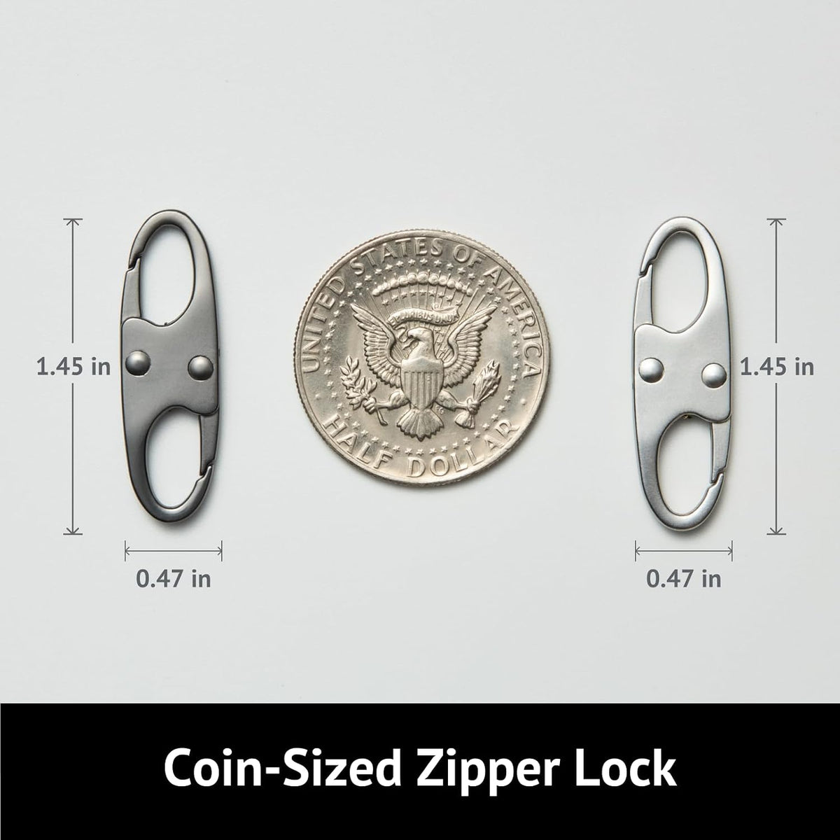 dual-opening locking hinge that clamps both zipper sliders at once