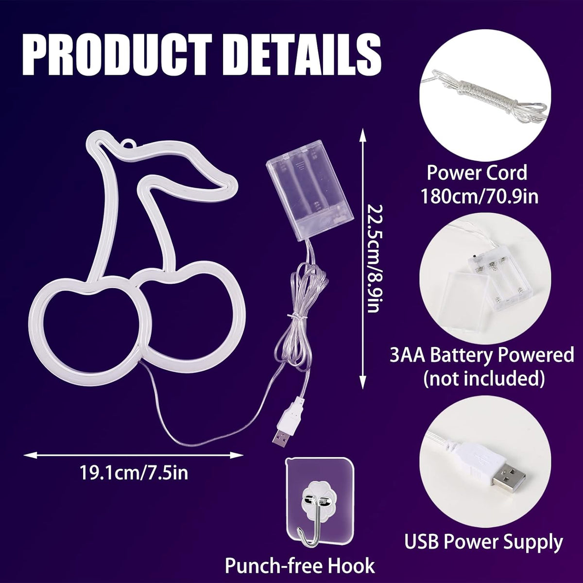 dual power supply: 3 aa batteries (not included) or usb interface
