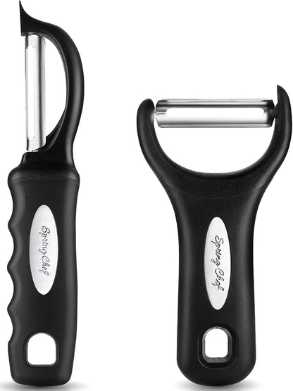 dual ultra-sharp stainless steel blades with swivel action