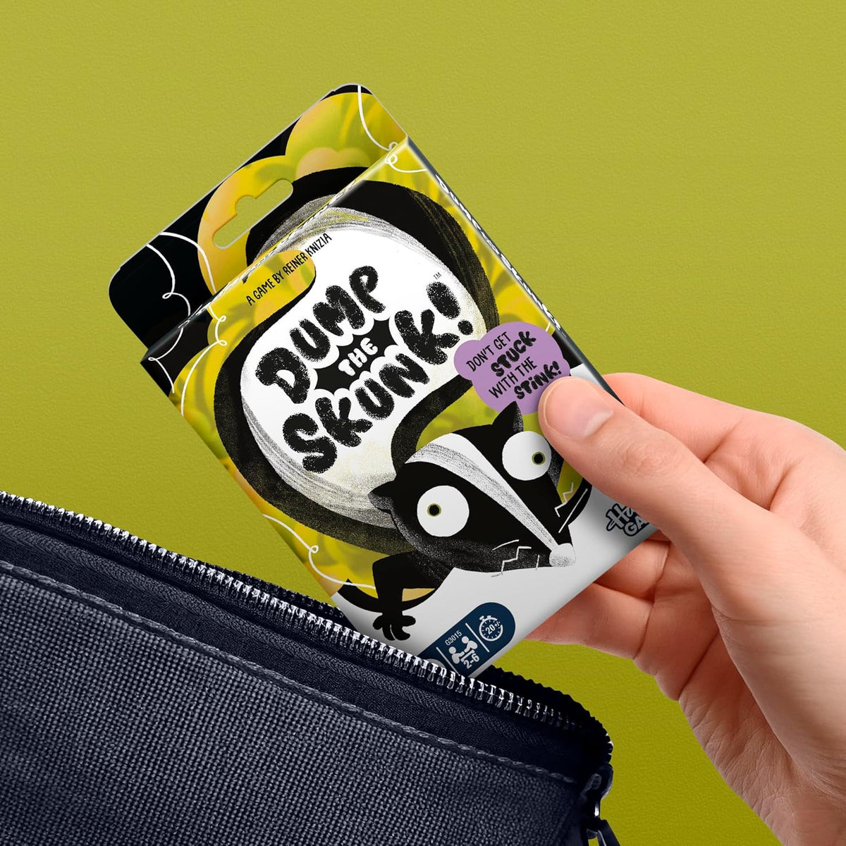 Dump The Skunk! Game – Reiner Knizia Stocking Stuffer and Birthday Present for Teens, Adults, and Families