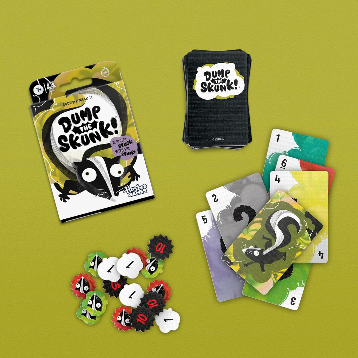 Dump The Skunk! Game – Reiner Knizia Stocking Stuffer and Birthday Present for Teens, Adults, and Families