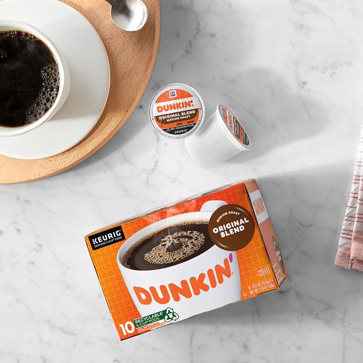 Dunkin' K-Cup Coffee Pods for the Home Office Break Routine, Medium Roast Single-Serve for Between-Meeting Refills
