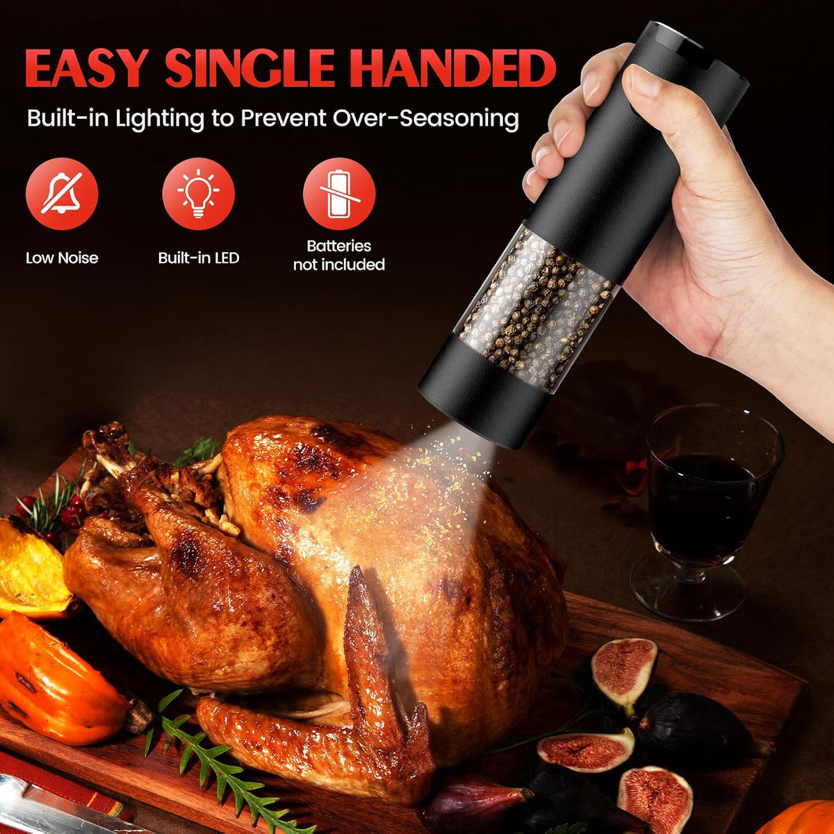 durable ceramic grinding blades with included cleaning brush