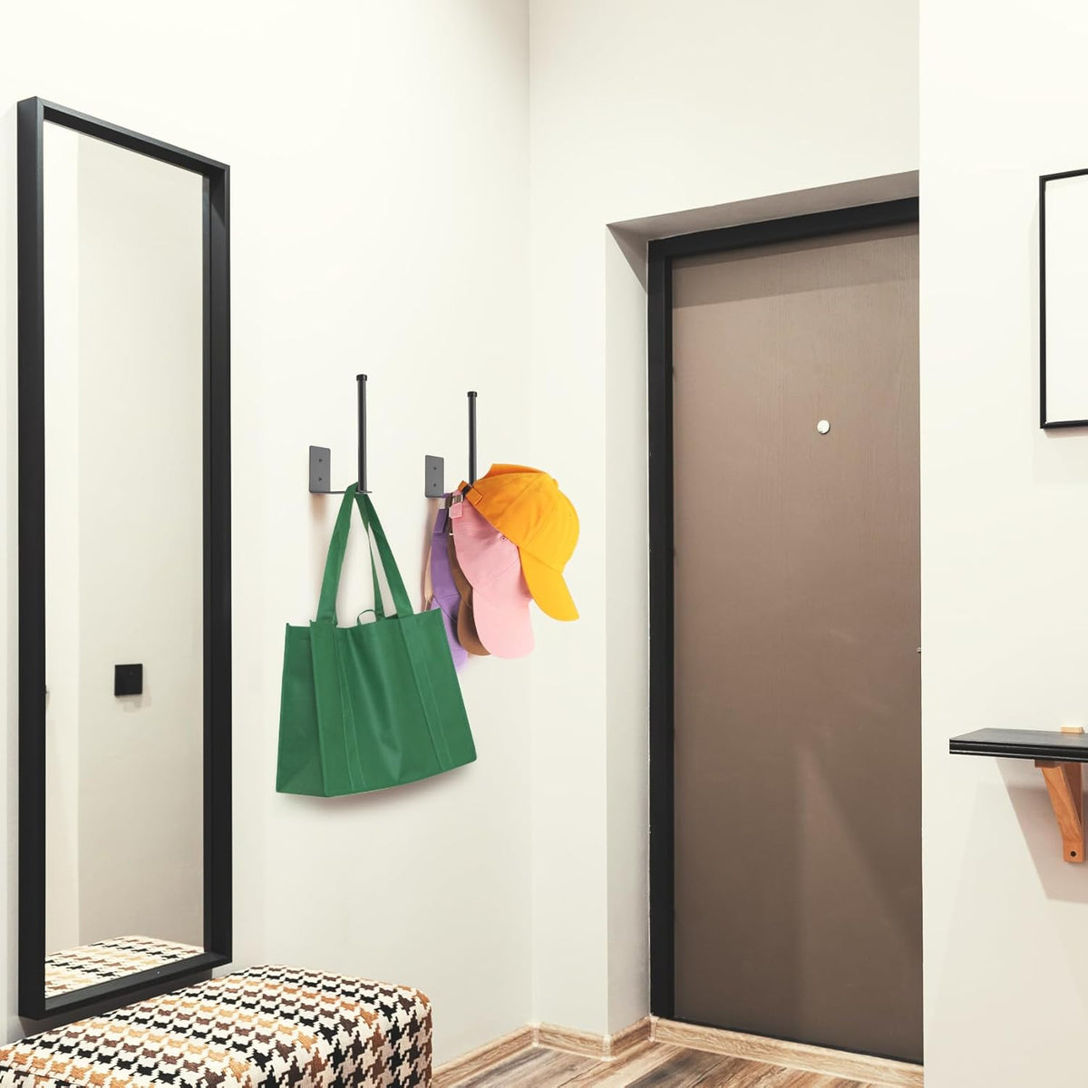 Durmmur Wall Mounted Cap Organizer – Streamlined Design with Neutral Color Options for a Less-Is-More Home