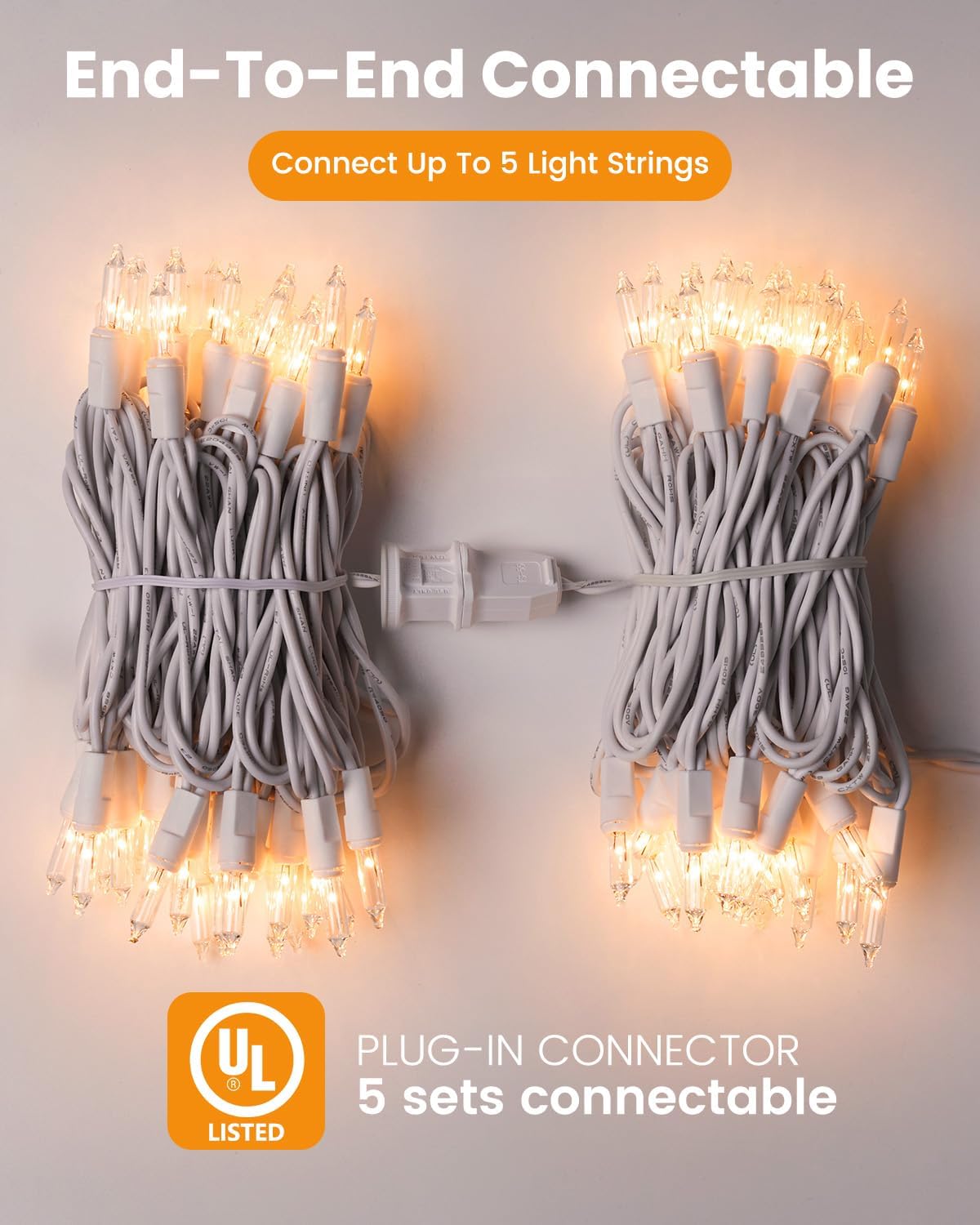 each bulb illuminates independently (shunt-resistant) with 2,500-hour average life