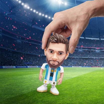 each capsule includes a mini soccer ball, a player coin or poster, and a surprise accessory