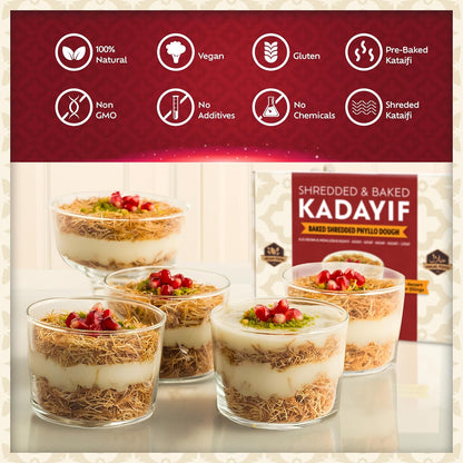 Eastanbul Baked Kataifi Threads – Luxury Turkish Pastry Base for Gourmet Muhallebi and Decadent Chocolate Bars