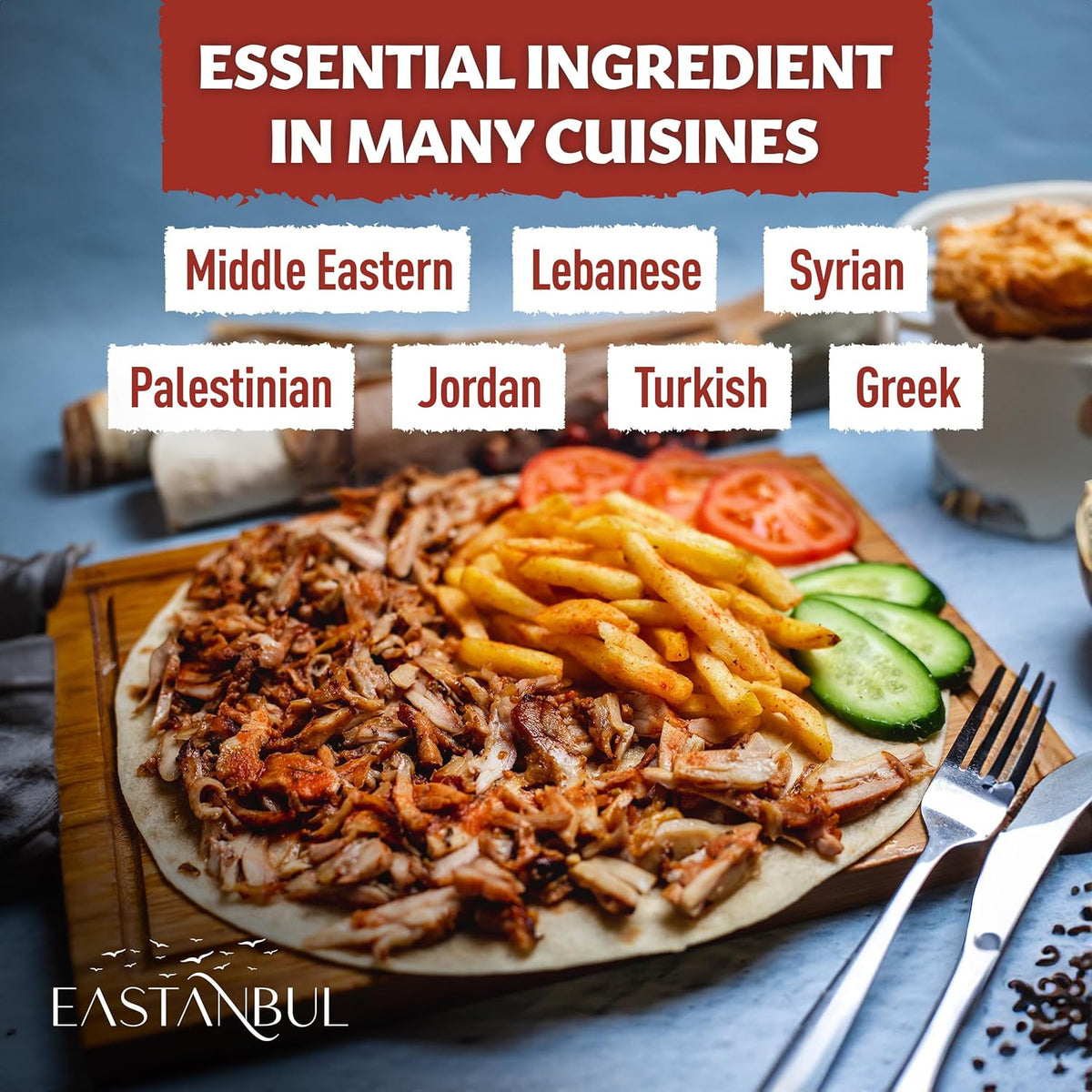 Eastanbul Shawarma Spice – Low-Sodium Mediterranean Blend for Health-Conscious Home Cooks, 7.1oz PET Bottle