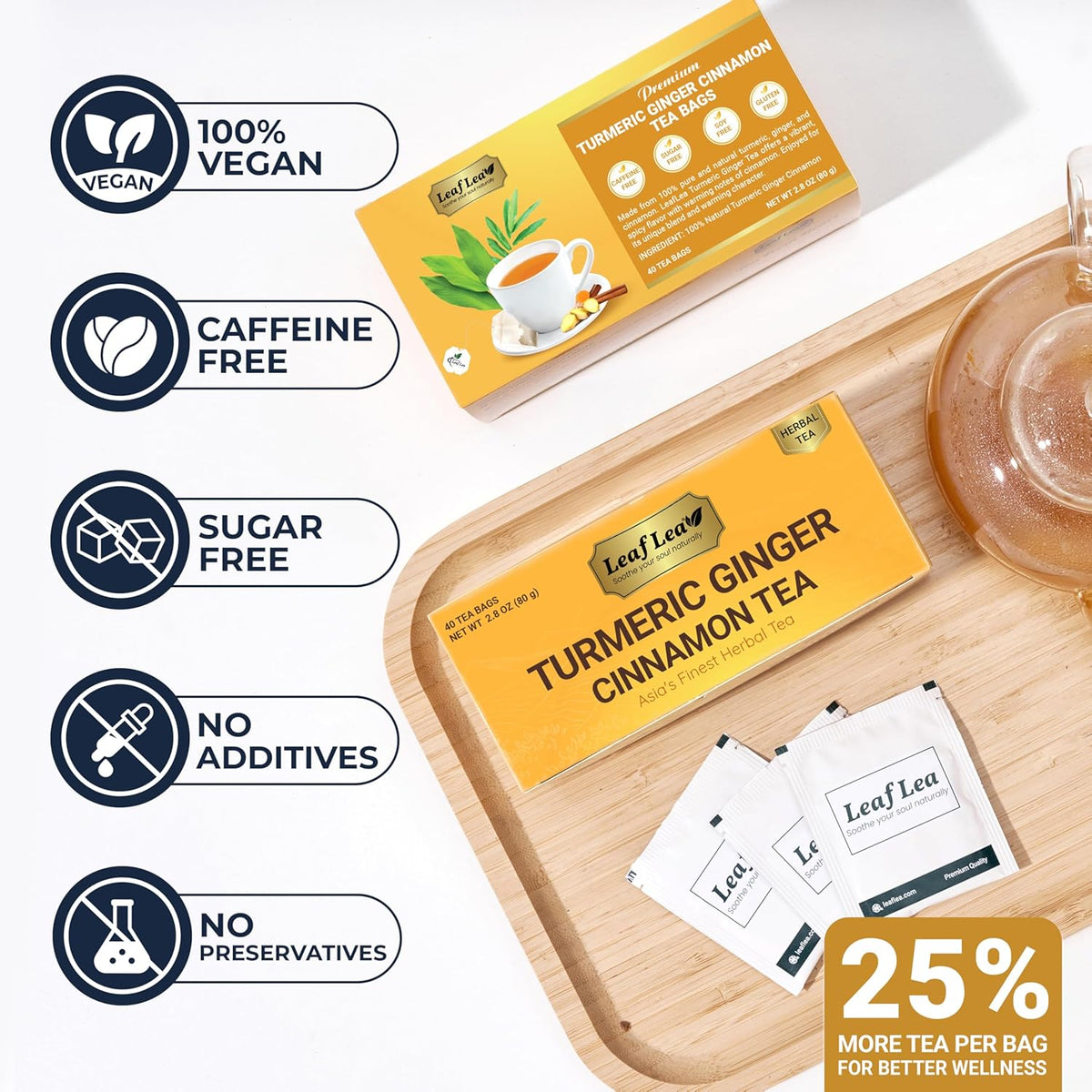 eco-friendly tea bag material and sturdy gift-grade paper box