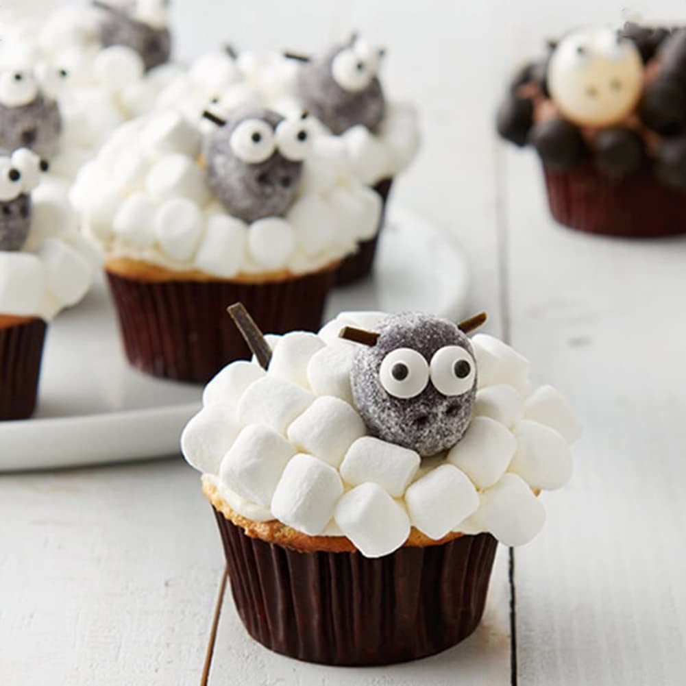Edible Candy Eyeball Cupcake Toppers for a Spooky Halloween Dessert Table Display
