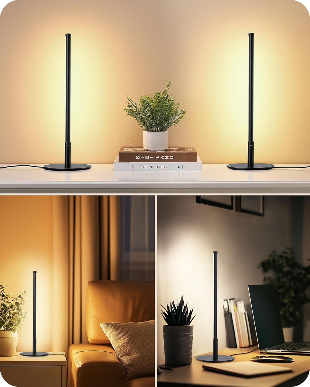 EDISHINE Touch Bedside Lamp – Simple Modern Accent for Uncluttered Bedrooms
