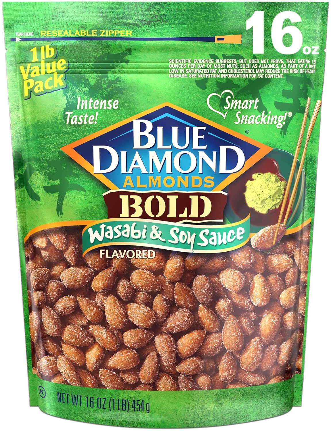 eight flavor variants including honey roasted, dark chocolate, habanero bbq, wasabi & soy sauce, salt 'n vinegar, smokehouse, lightly salted, and whole natural
