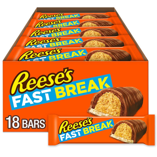 eighteen (or thirty-six) individually wrapped 1.8 oz candy bars in a single bulk box