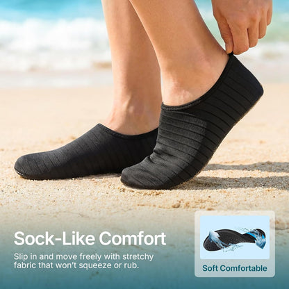 elastic slip-on closure and strap for secure, adjustable fit